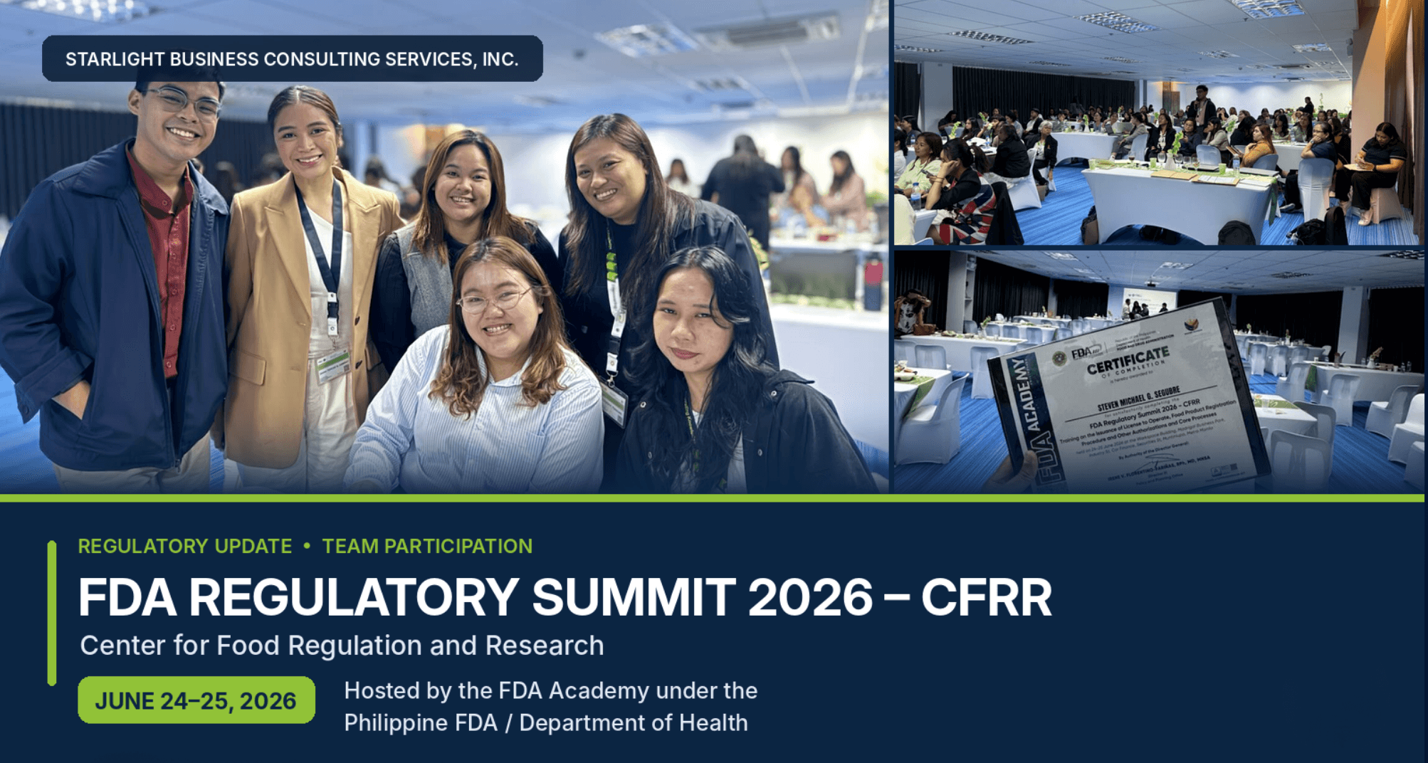 Starlight Attends FDA Regulatory Summit 2026: Food Regulation and Research