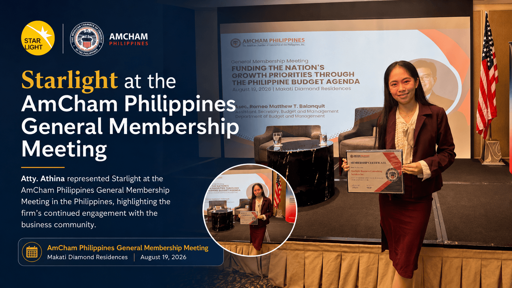 Starlight Represents at AmCham Philippines General Membership Meeting