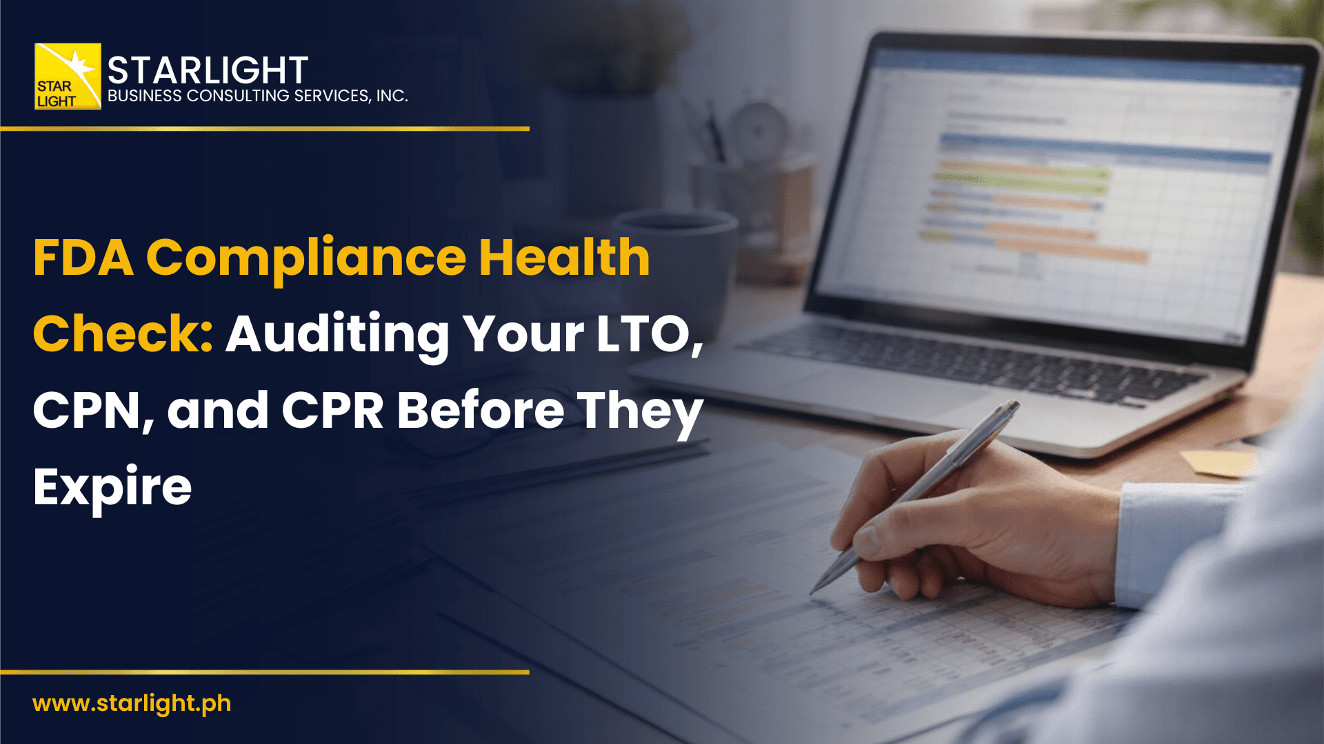 FDA Compliance Health Check: Auditing Your LTO, CPN, and CPR Before They Expire